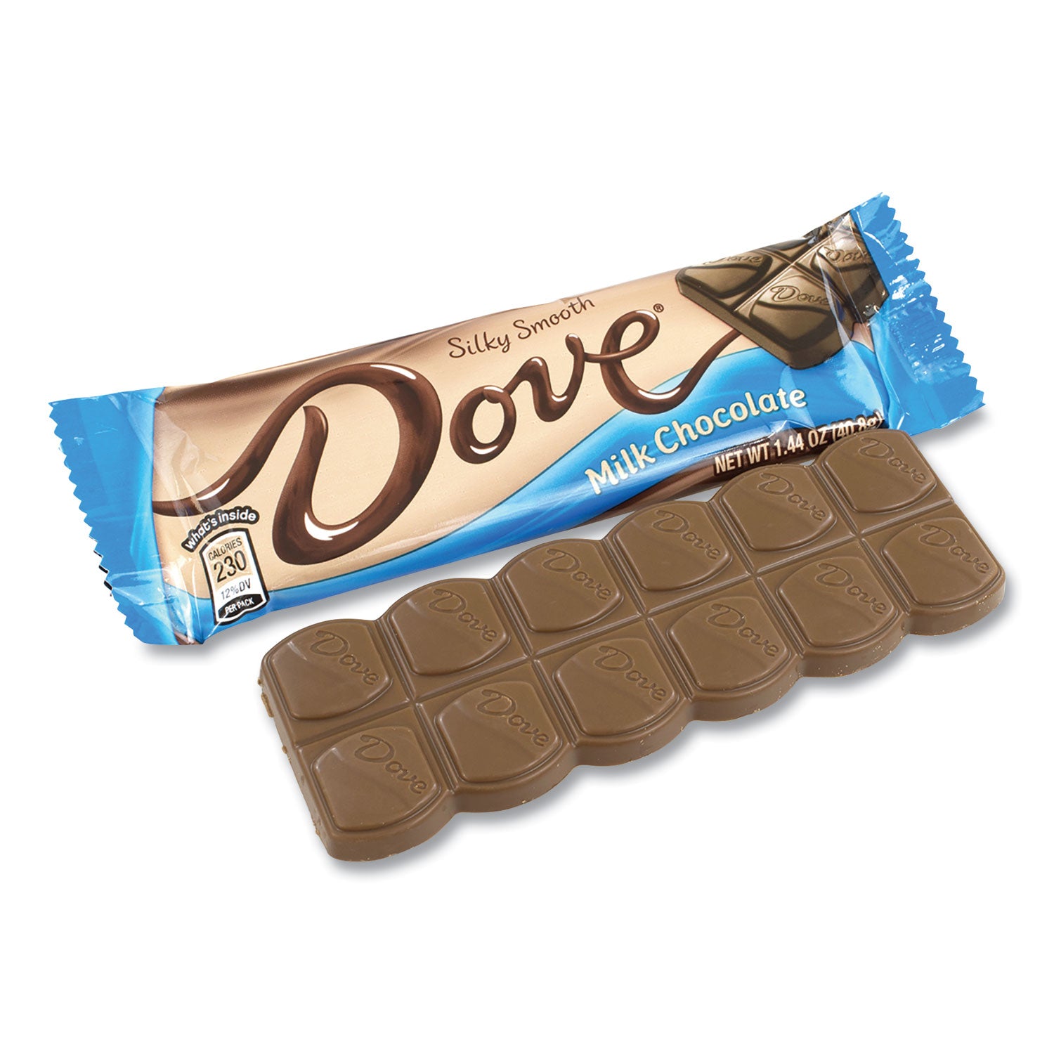 Milk Chocolate Bars, 1.44 oz, 18 Bars/Carton