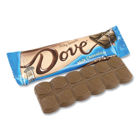 Milk Chocolate Bars, 1.44 oz, 18 Bars/Carton