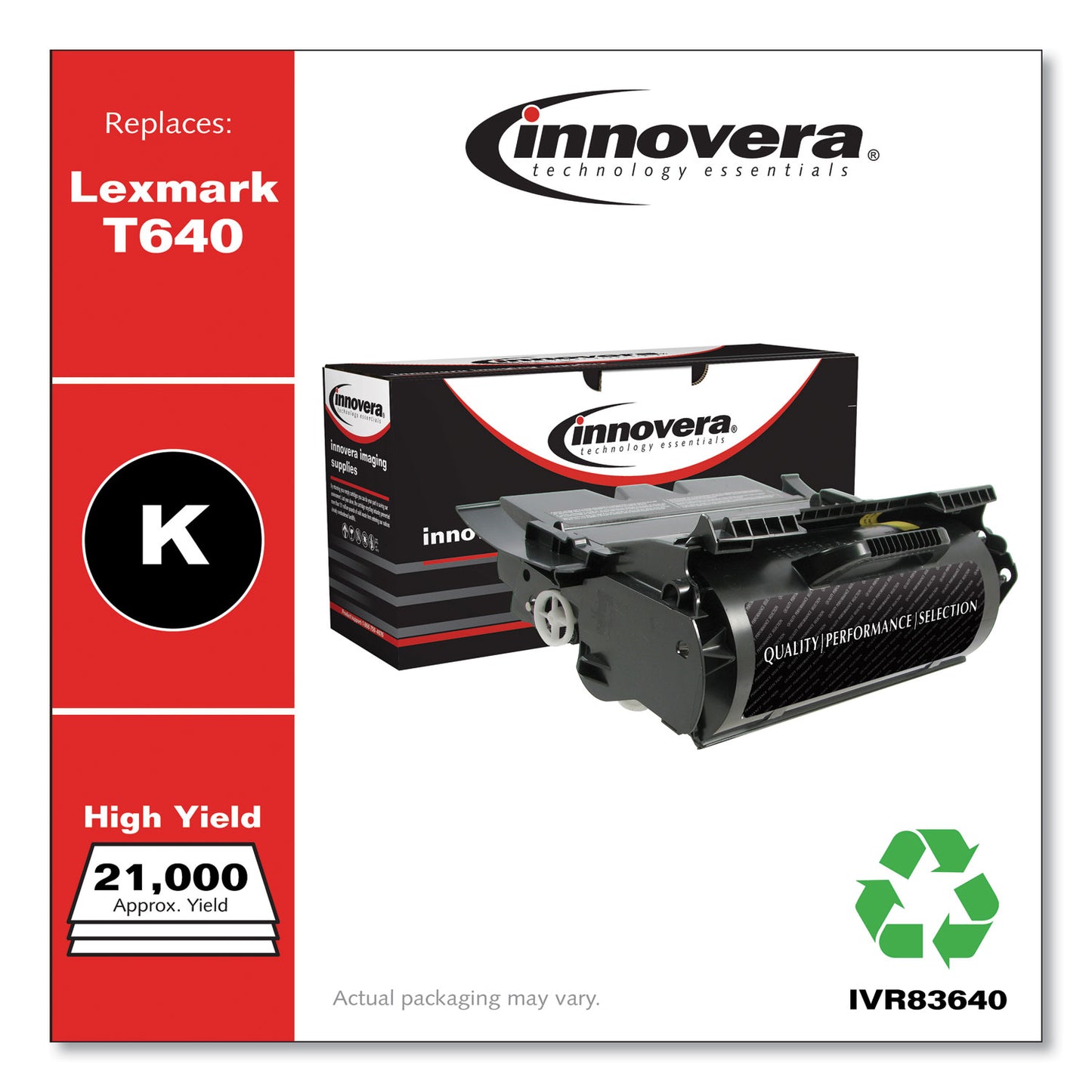 Remanufactured Black High-Yield Toner, Replacement for T640, 21,000 Page-Yield