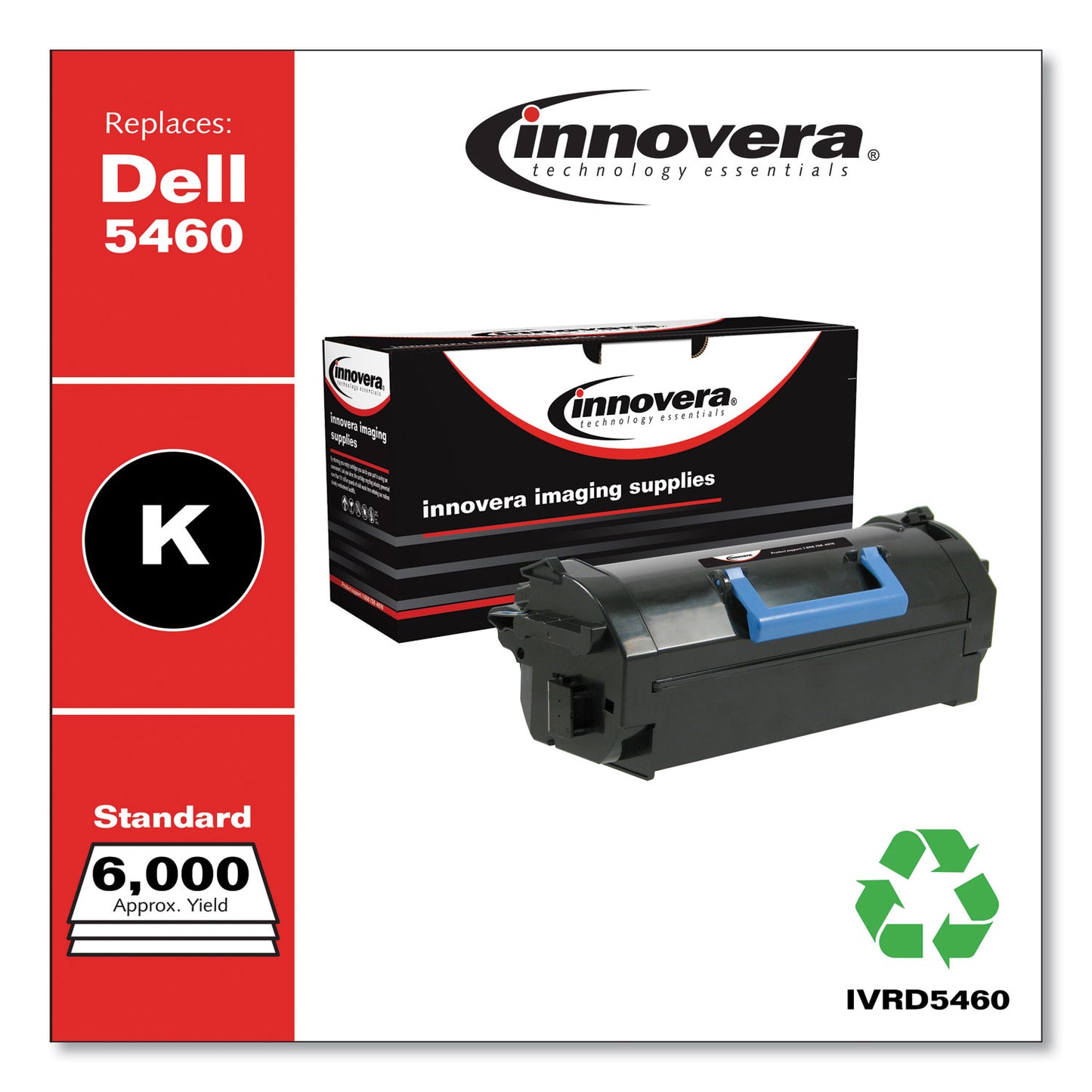 Remanufactured Black Toner, Replacement for 331-9797, 6,000 Page-Yield