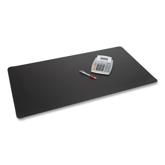 Rhinolin II Desk Pad with Antimicrobial Protection, 17" x 12", Black