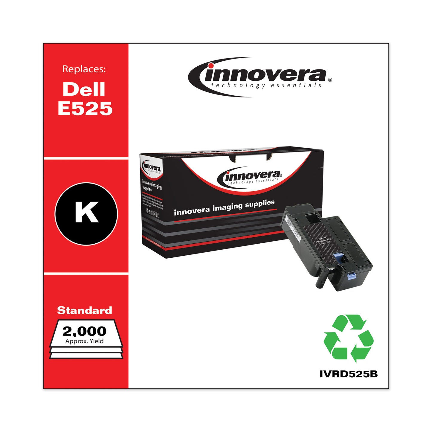 Remanufactured Black Toner, Replacement for 593-BBJX, 2,000 Page-Yield