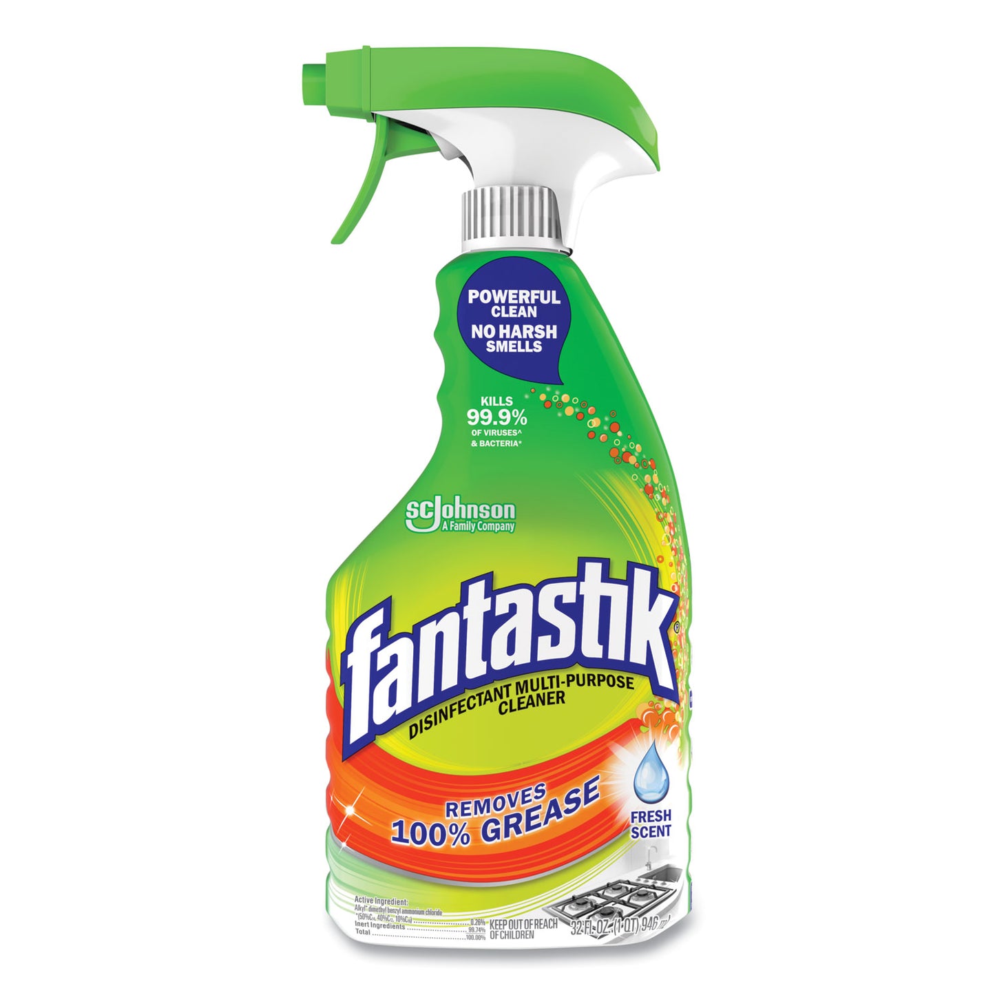 Disinfectant Multi-Purpose Cleaner Fresh Scent, 32 Oz Spray Bottle