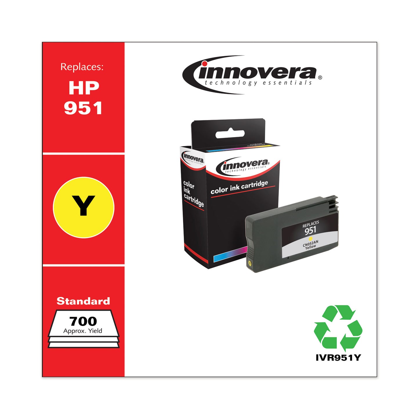 Remanufactured Yellow Ink, Replacement for 951 (CN052AN), 700 Page-Yield