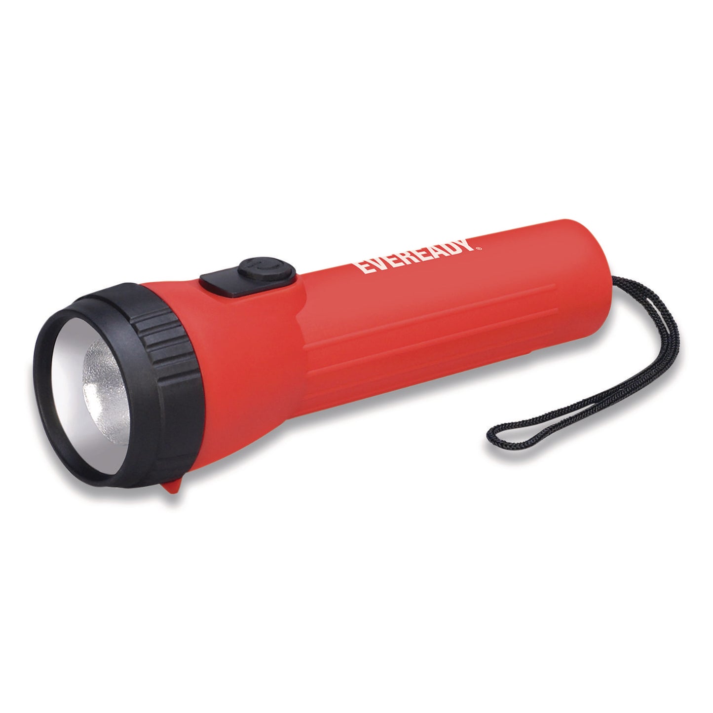 Industrial General Purpose LED Flashlight, 2 D Batteries (Sold Separately), Red