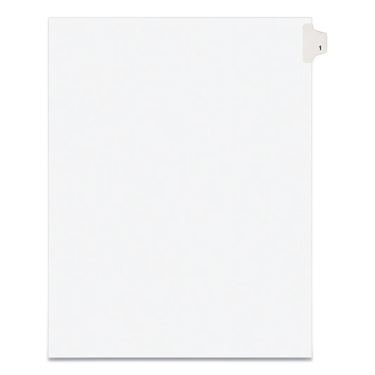 Preprinted Legal Exhibit Side Tab Index Dividers, Avery Style, 10-Tab, 1, 11 X 8.5, White, 25/pack