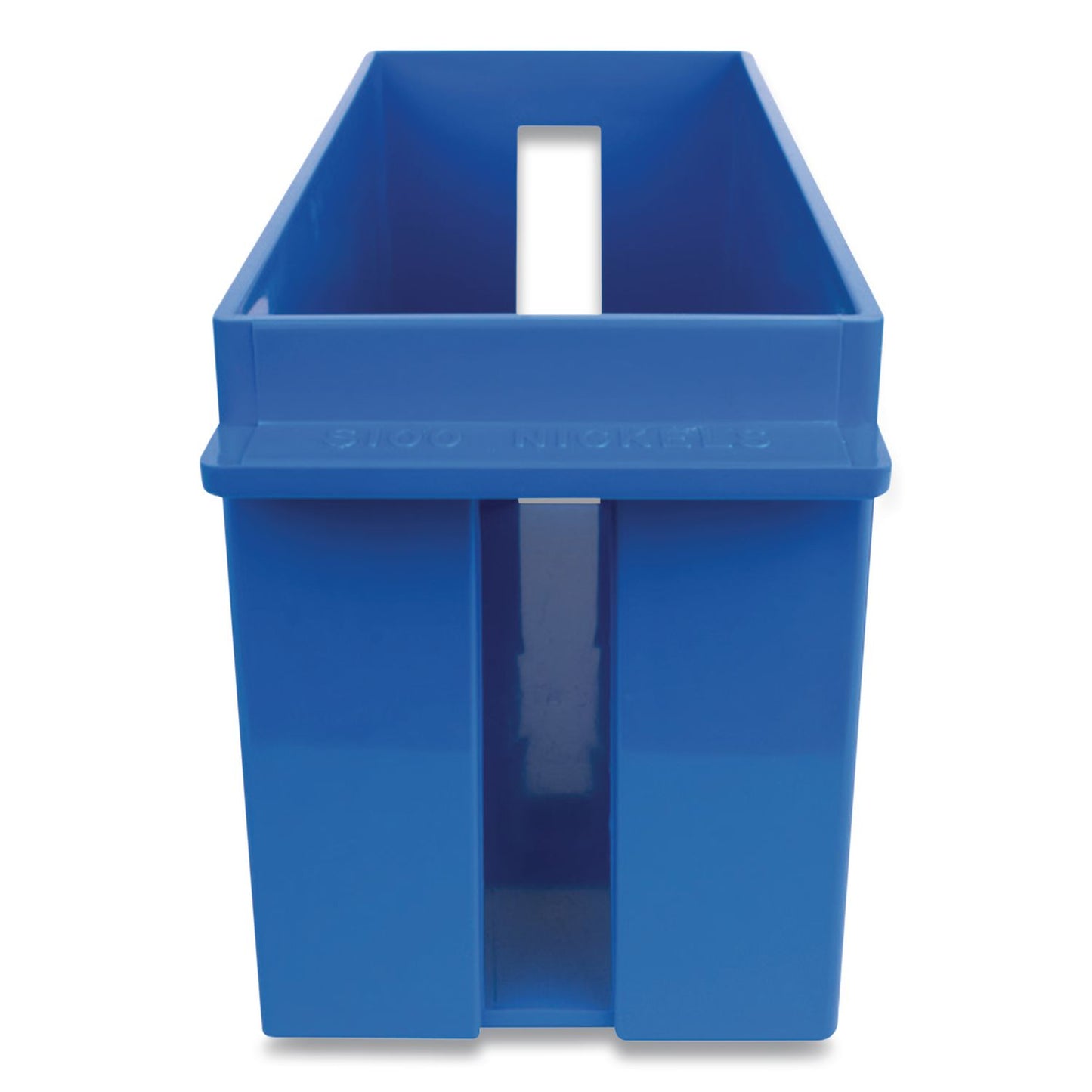 Extra-Capacity Coin Tray, Accommodates $100 in Nickels, 10.5" x 4.75" x 5", Blue