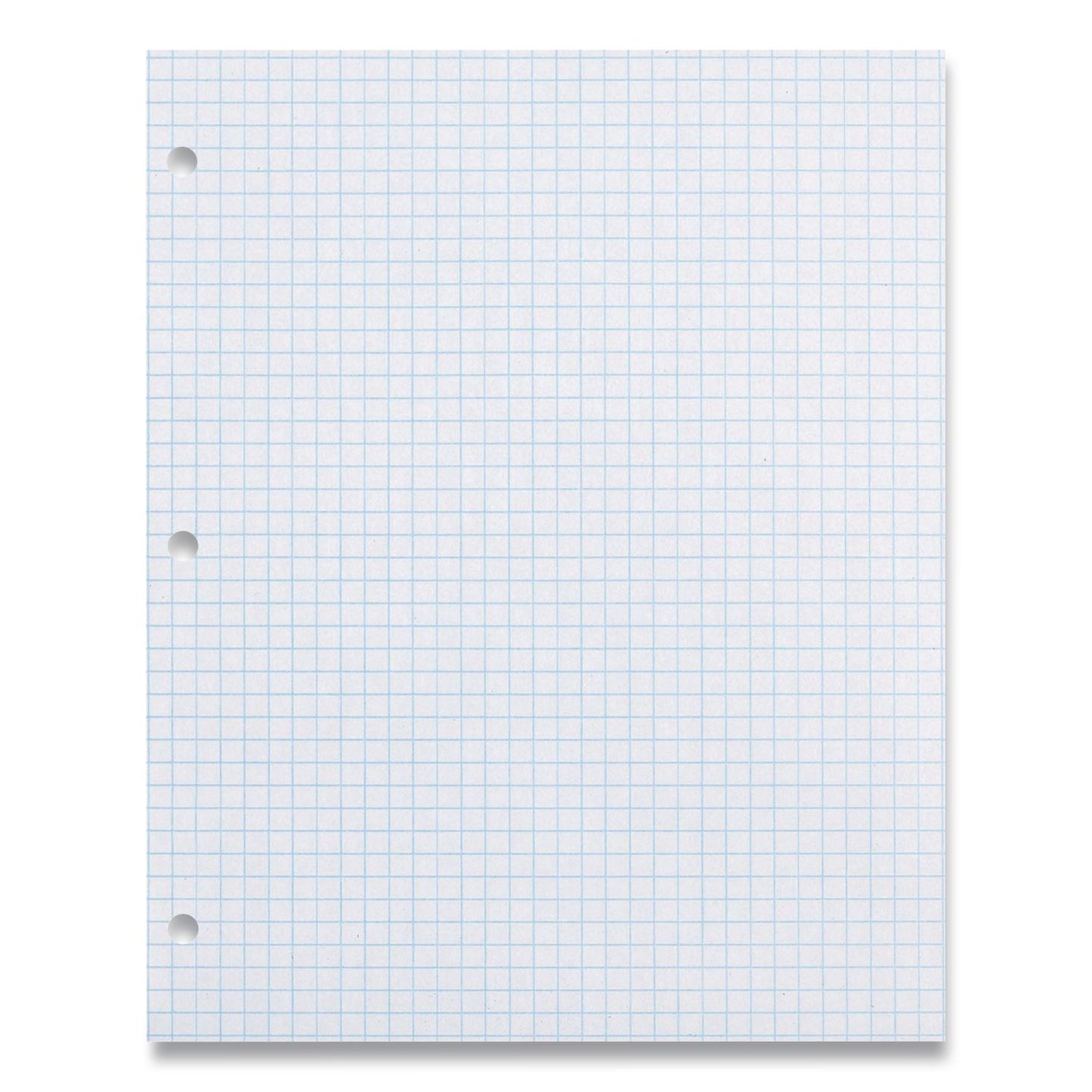 Composition Paper, 3-Hole, 8.5 x 11, 1/4", Quadrille: 4 sq/in, 500 Sheets/Ream