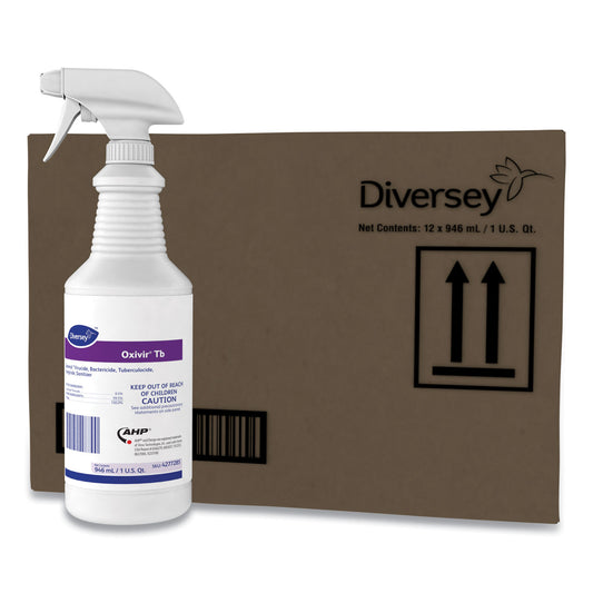Oxivir TB One-Step Disinfectant Cleaner, Liquid, 32 oz Bottle with Flip-Top Cap