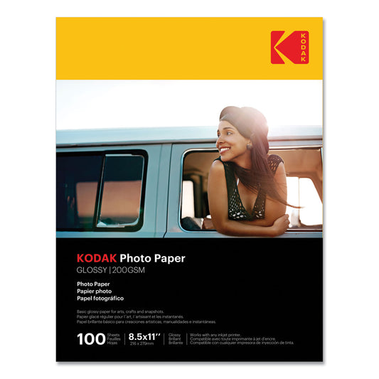 Photo Paper, 8 Mil, 8.5 X 11, Glossy White, 100/pack