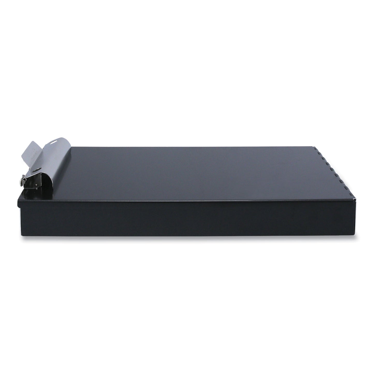 Redi-Rite Aluminum Storage Clipboard, 1" Clip Capacity, Holds 8.5 x 11 Sheets, Black