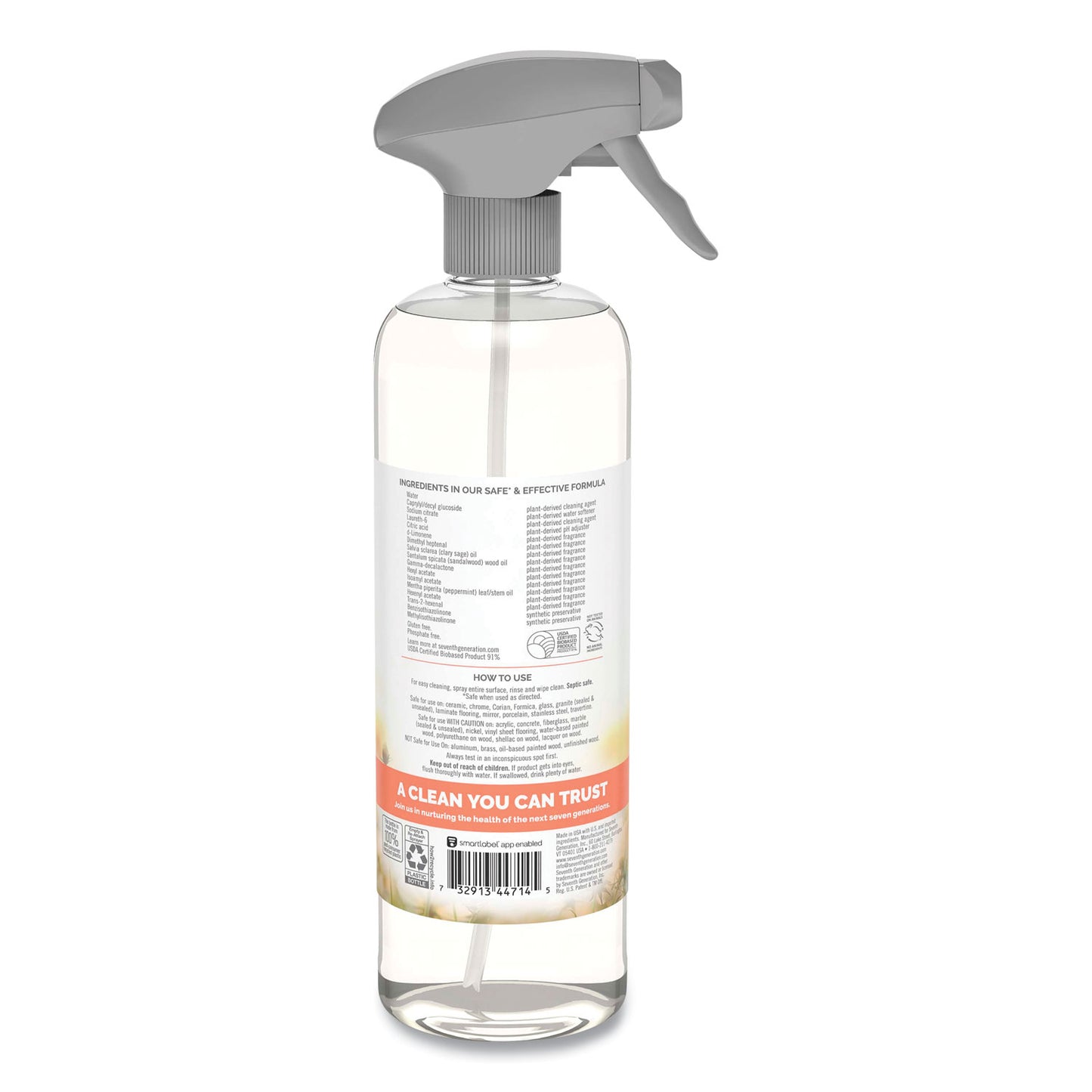 Natural All-Purpose Cleaner, Morning Meadow Scent, 23 oz Trigger Spray Bottle