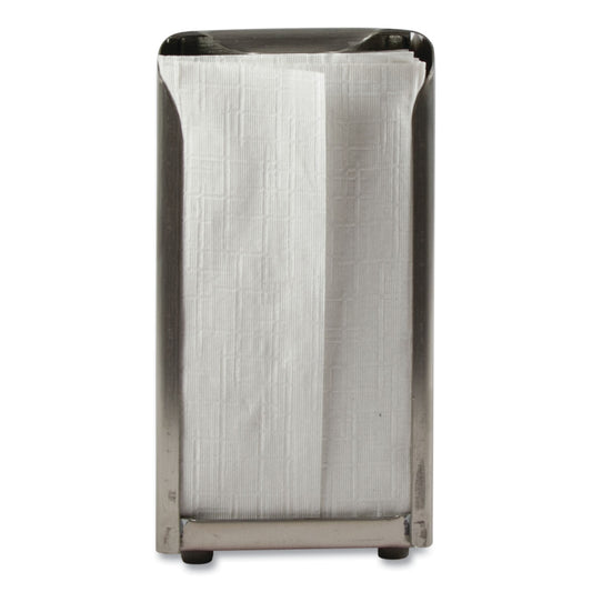 Tabletop Napkin Dispenser, Tall Fold, 3.75 x 4 x 7.5, Chrome
