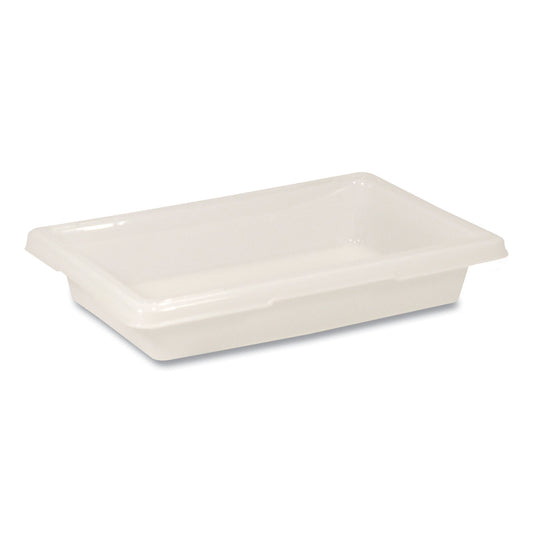 Food/Tote Boxes, 2 gal, 18 x 12 x 3.5, White, Plastic