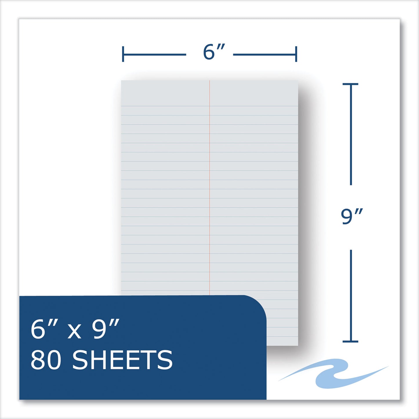 EnviroShades Steno Notepad, White Cover, Gregg Rule, (80) Gray 6 x 9 Sheets, 4/Pack