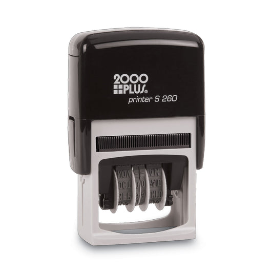 Economy Message Dater, 4 Messages, Red/blue, 1.75 X 0.94