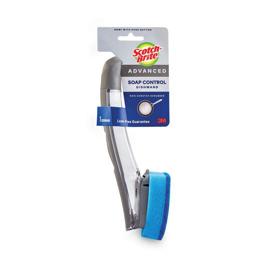 Advanced Soap Control Non-Scratch Dishwand, 4 X 11.25, Blue