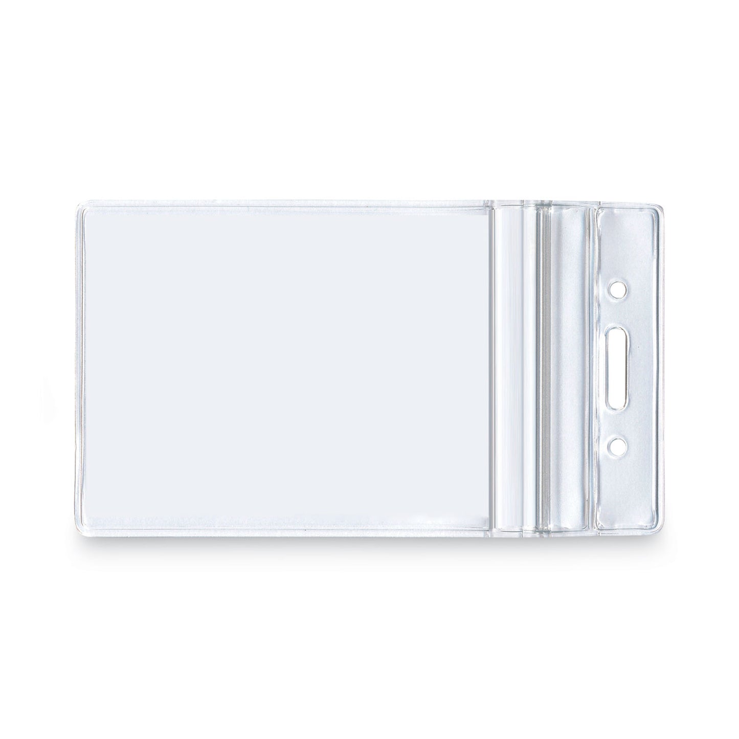Resealable ID Badge Holders, Vertical Orientation, Transparent Frost 2.68" x 5" Holder, 2.38" x 3.75" Insert, 50/Pack