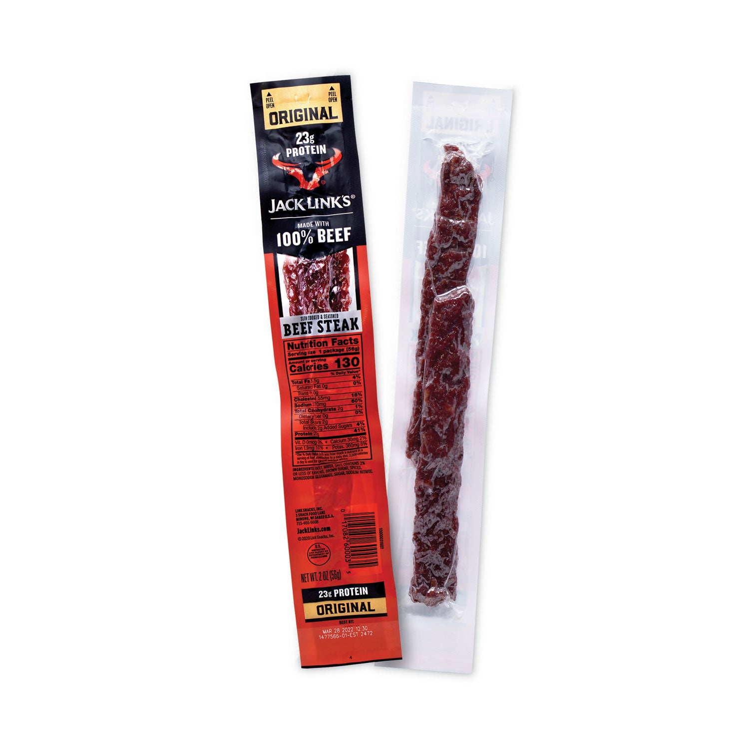 Jumbo Original Beef Steak, 2 oz Pack, 12/Box