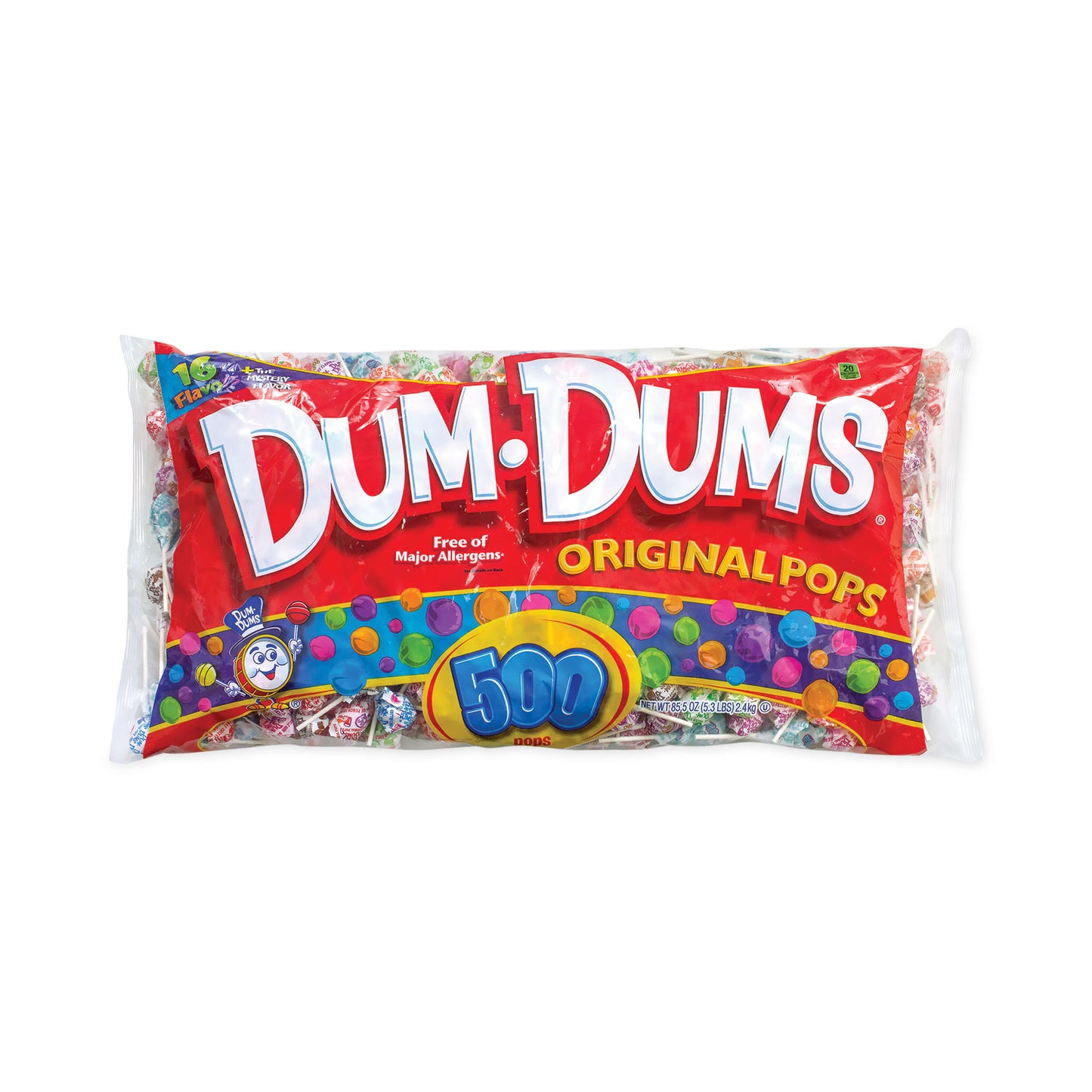 Dum-Dum-Pops, 15 Assorted Flavors, 500 Pieces/Bag