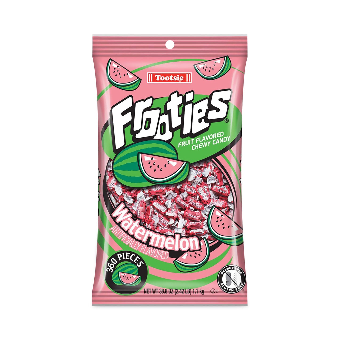 Frooties, Watermelon, 38.8 oz Bag, 360 Pieces/Bag