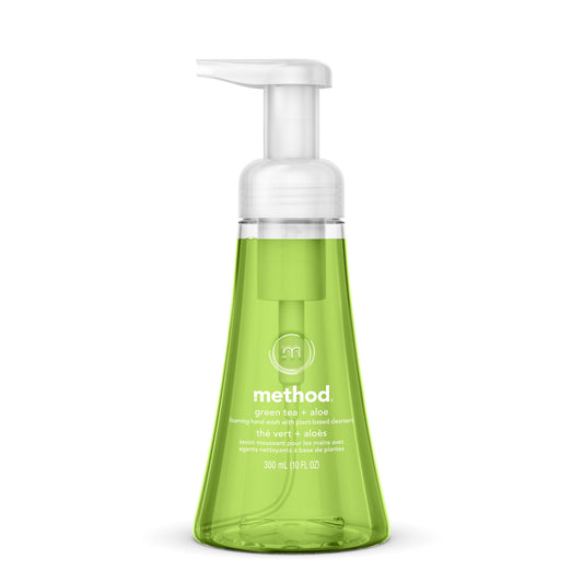 Foaming Hand Wash, Green Tea and Aloe Scent, 10 oz