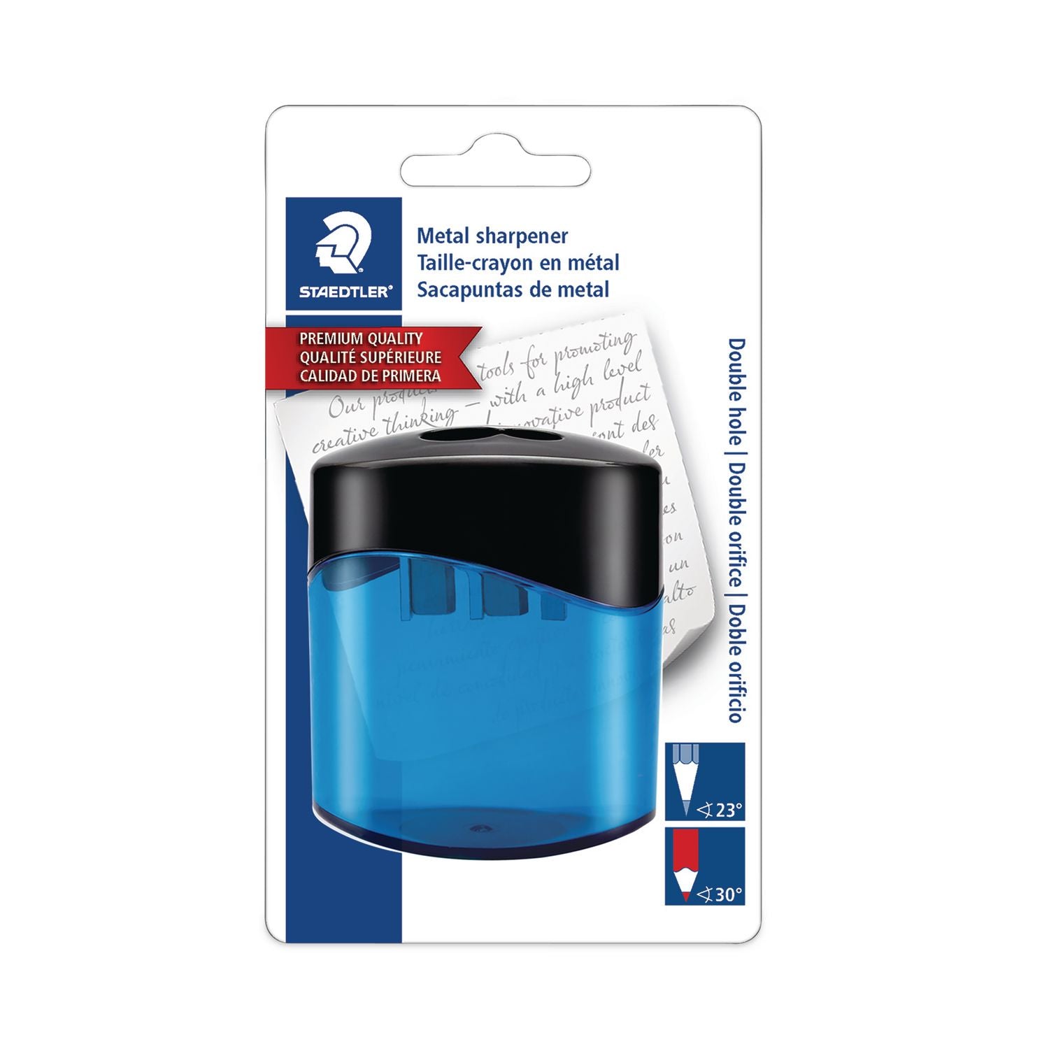Manual Pencil Sharpener, 2 X 2.75, Randomly Assorted Colors
