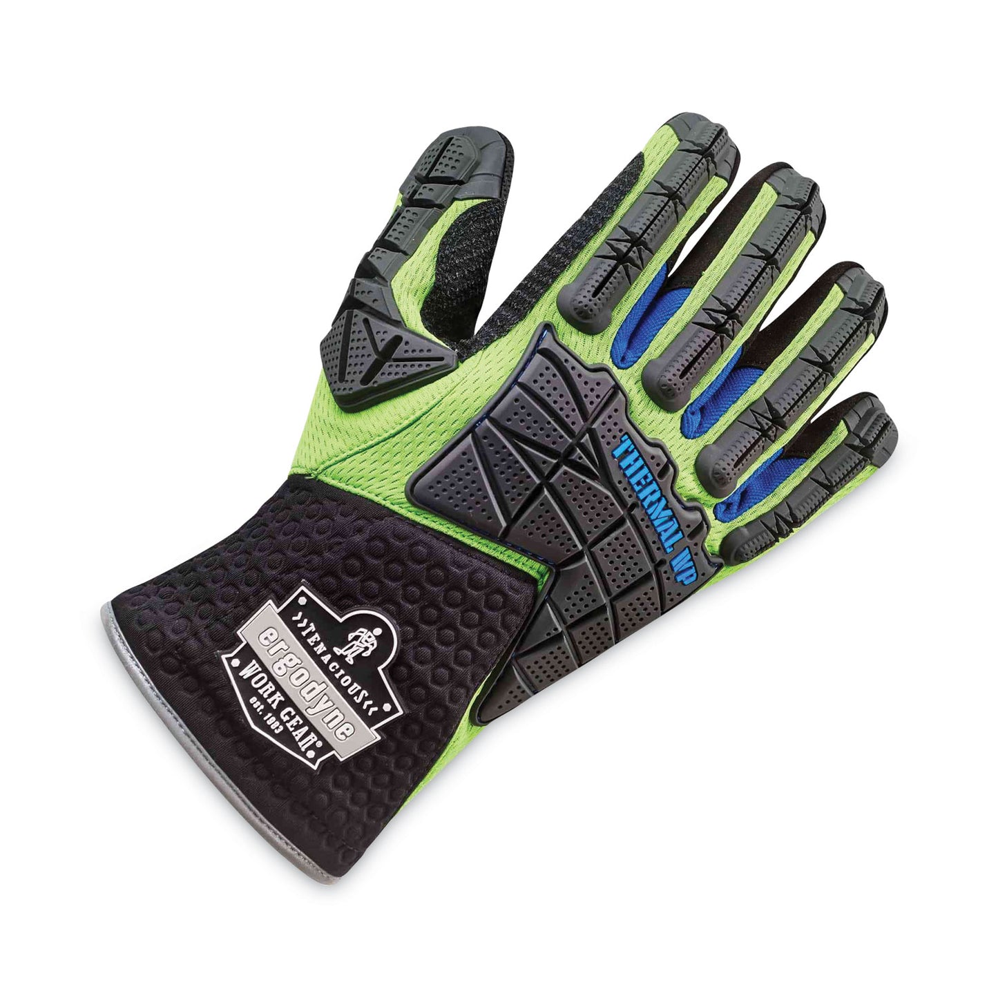 ProFlex 925WP Performance Dorsal Impact-Reducing Thermal Waterproof Gloves, EN388: 3323XP, XX-Large, Black/Lime, Pair
