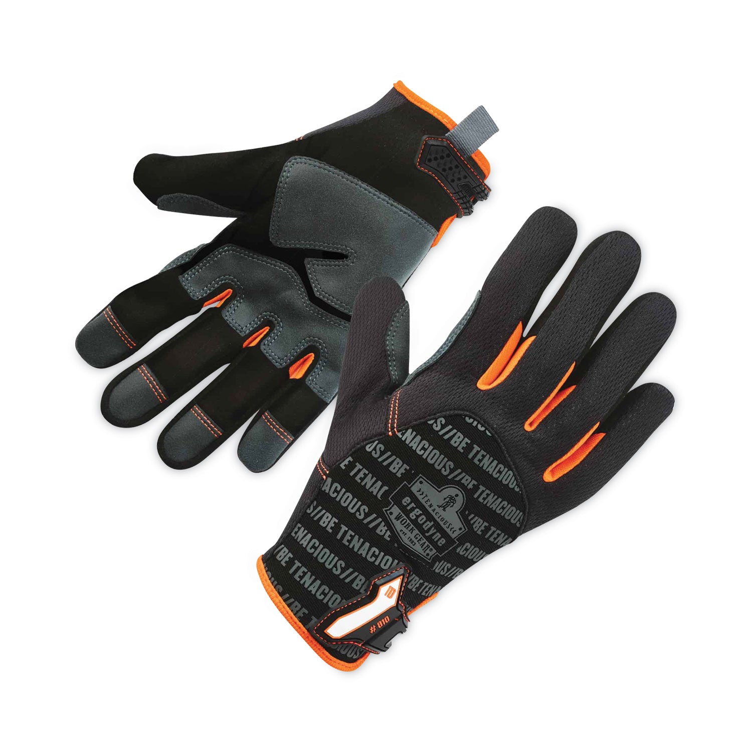 ProFlex 810 Reinforced Utility Gloves, EN388: 3121X, 9" Long, Medium, Black, Pair