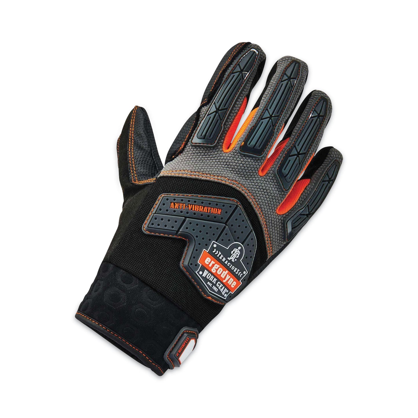 ProFlex 9015F(x) Certified Anti-Vibration Gloves with Dorsal Protection, EN388: 2121X, X-Large, Black, Pair