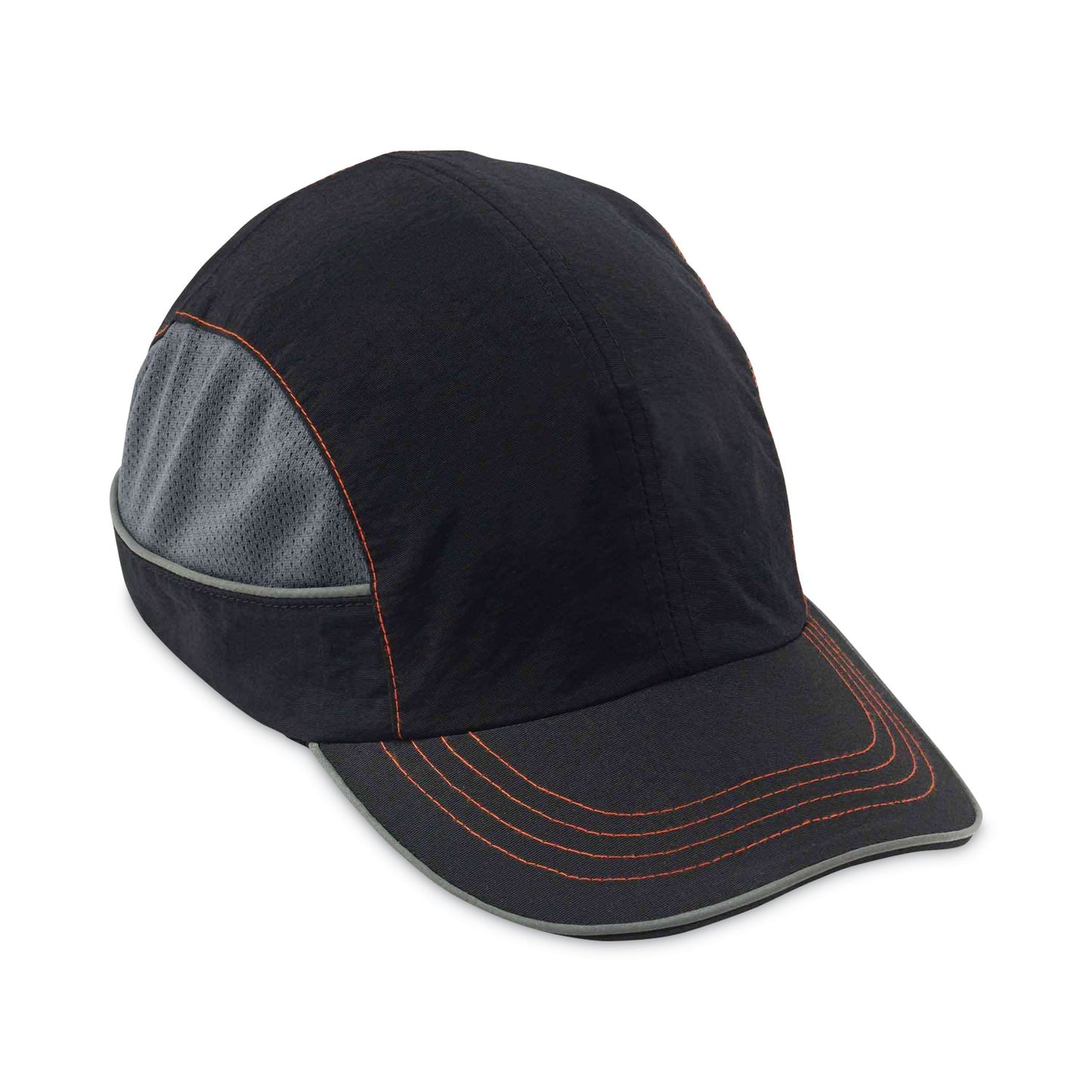 Skullerz 8950XL XL Bump Cap Hat, Long Front Brim, Large to XXX-Large (7.5 and Up), 0.01" Insert, Black
