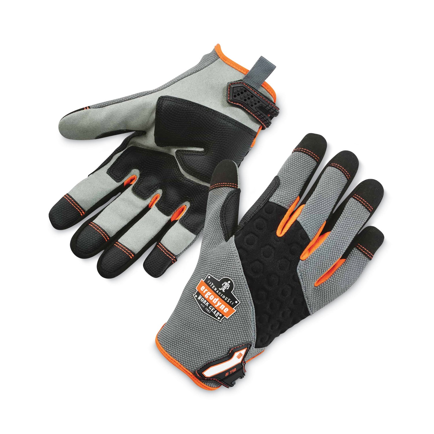 ProFlex 710 Heavy-Duty Mechanics Gloves, 9" Long, XX-Large, Gray, Pair