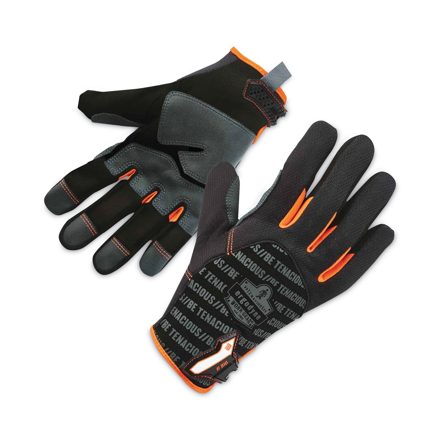 ProFlex 810 Reinforced Utility Gloves, EN388: 3121X, 9" Long, Large, Black, Pair