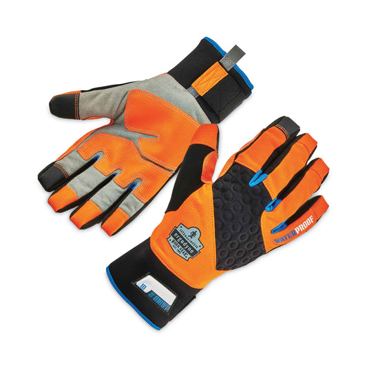 ProFlex 818WP Thermal WP Gloves with Tena-Grip, EN388: 3423X, 9" Long, Small, Orange, Pair