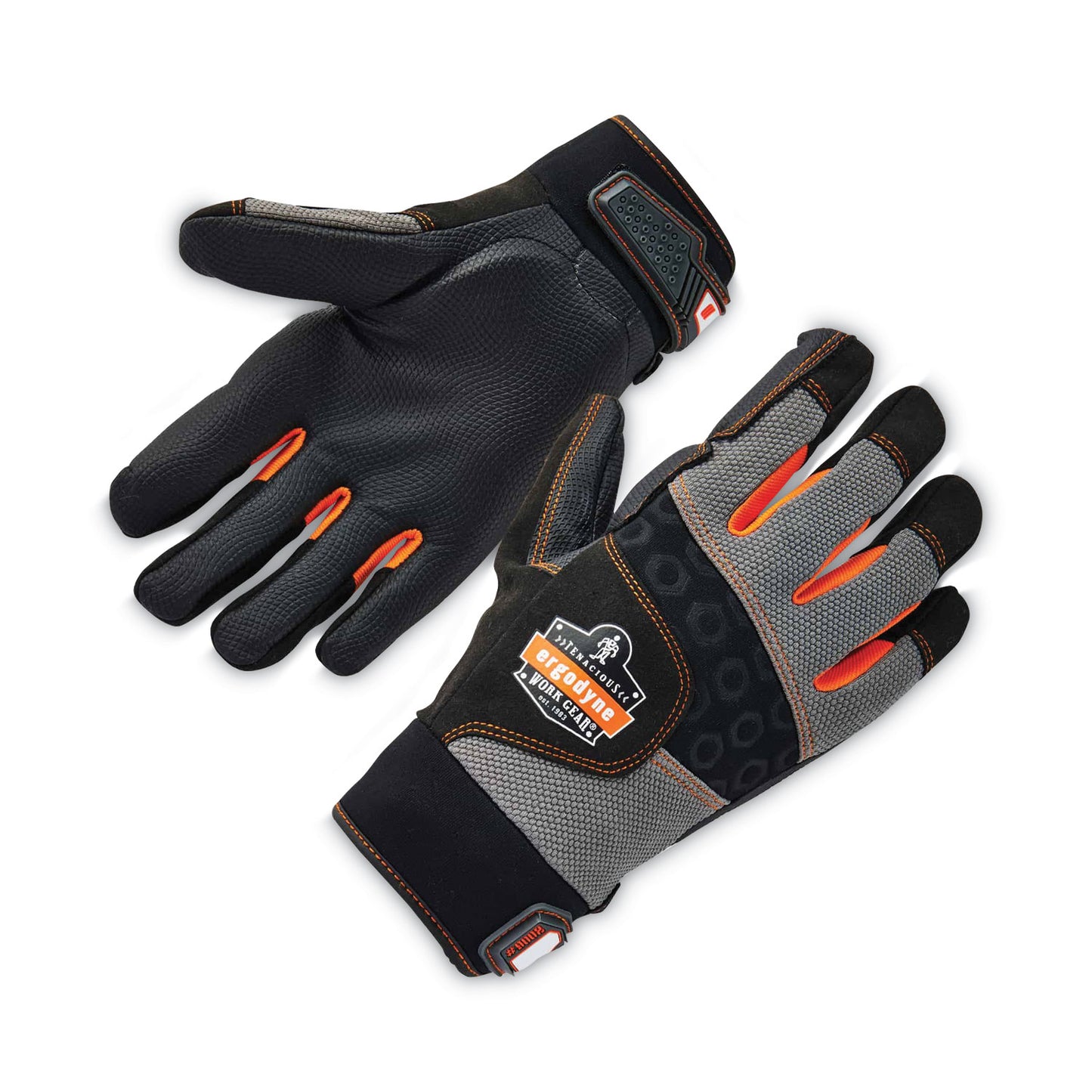 ProFlex 9002 Certified Full-Finger Anti-Vibration Gloves, EN388: 2121X, XX-Large, Black, Pair