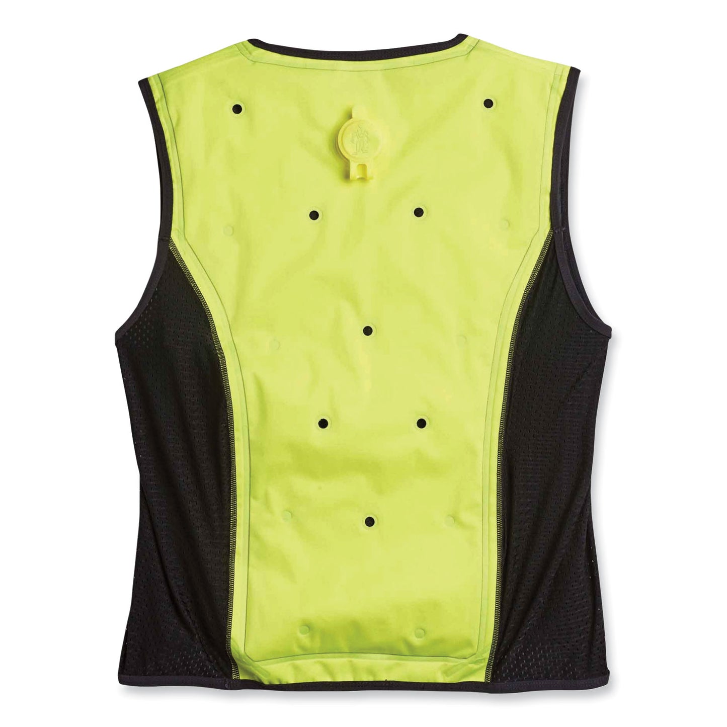 Chill-Its 6685 Premium Dry Evaporative Cooling Vest with Zipper, Nylon, Large, Lime