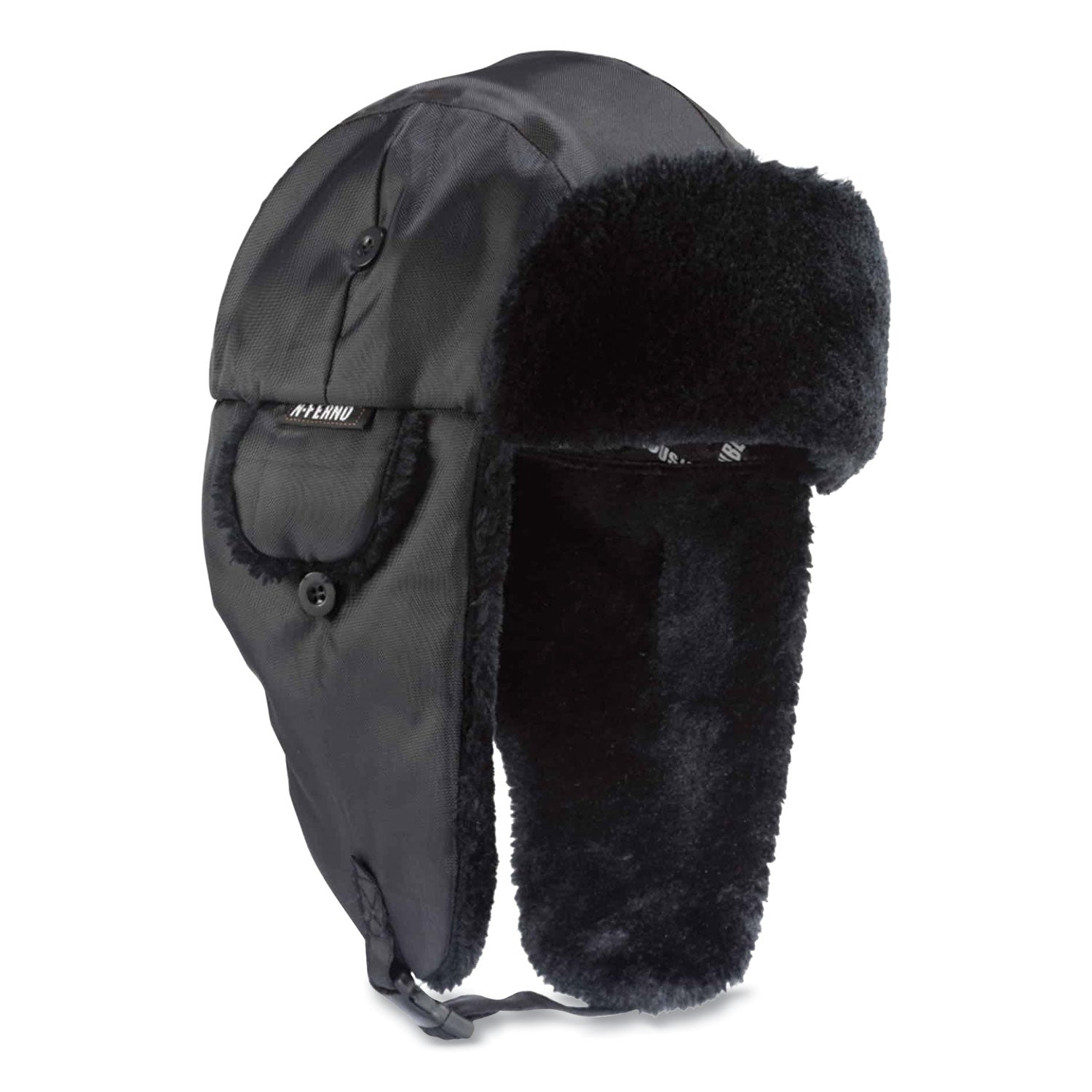 N-Ferno 6802 Classic Trapper Hat, 3M Thinsulate/Nylon, X-Small, Black