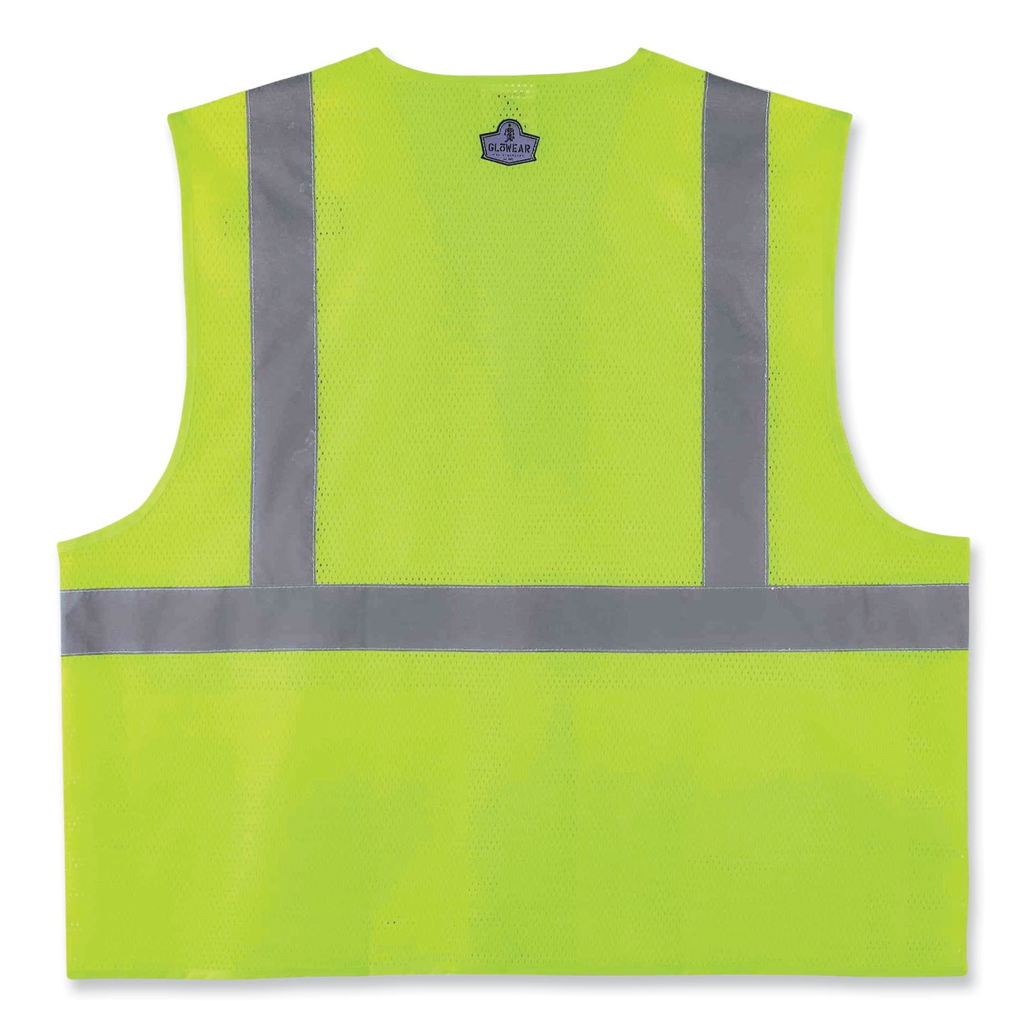 GloWear 8220HL Class 2 Standard Mesh Hook and Loop Vest, Polyester, Large/X-Large, Lime
