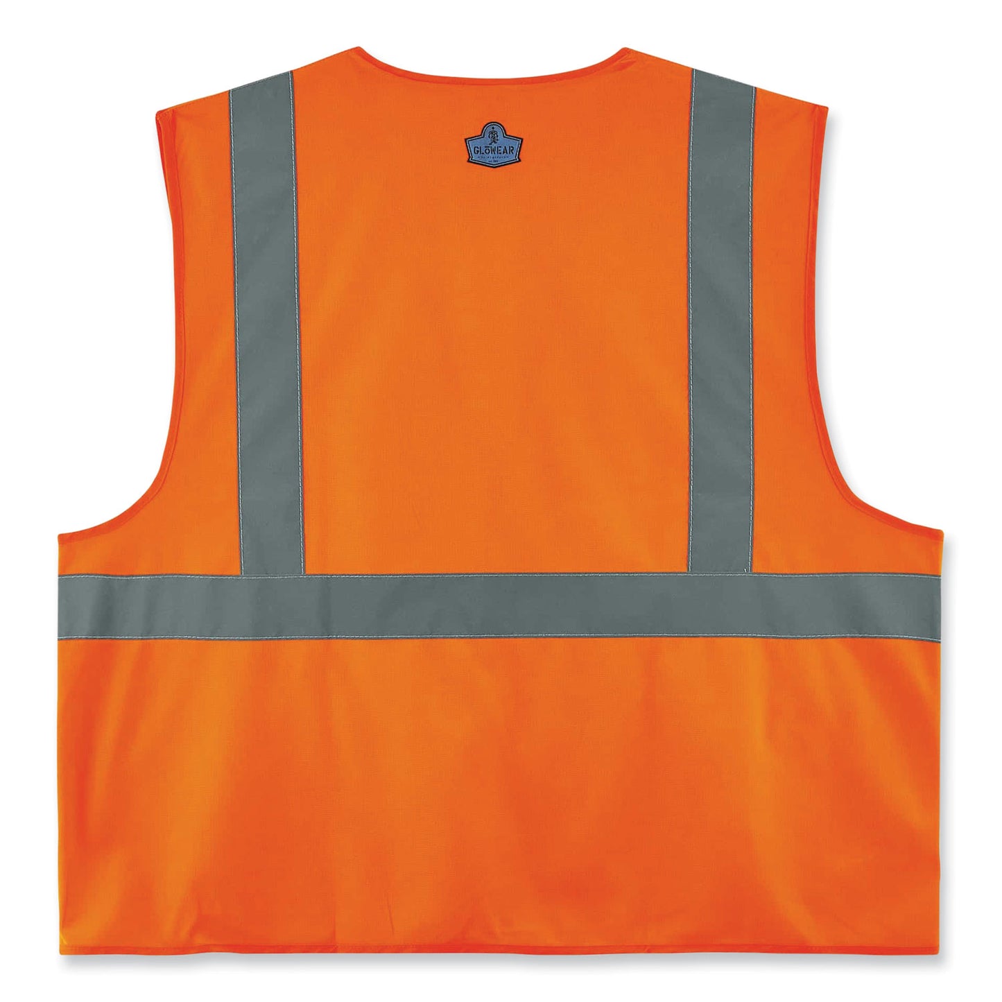 GloWear 8225HL Class 2 Standard Solid Hook and Loop Vest, Polyester, Orange, 4X-Large/5X-Large