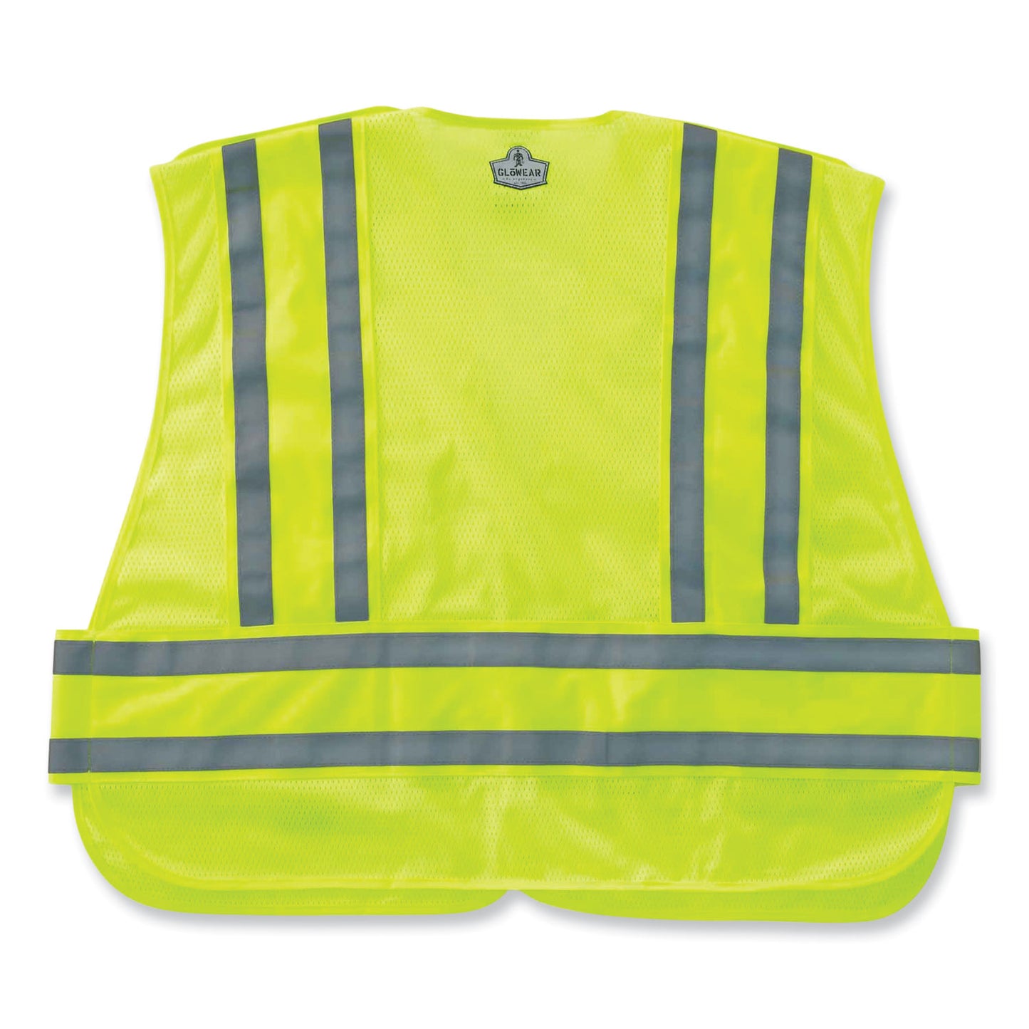 GloWear 8244PSV Class 2 Expandable Public Safety Hook and Loop Vest, Polyester, Medium/Large, Lime
