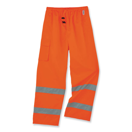 GloWear 8915 Class E Hi-Vis Rain Pants, Small, Orange