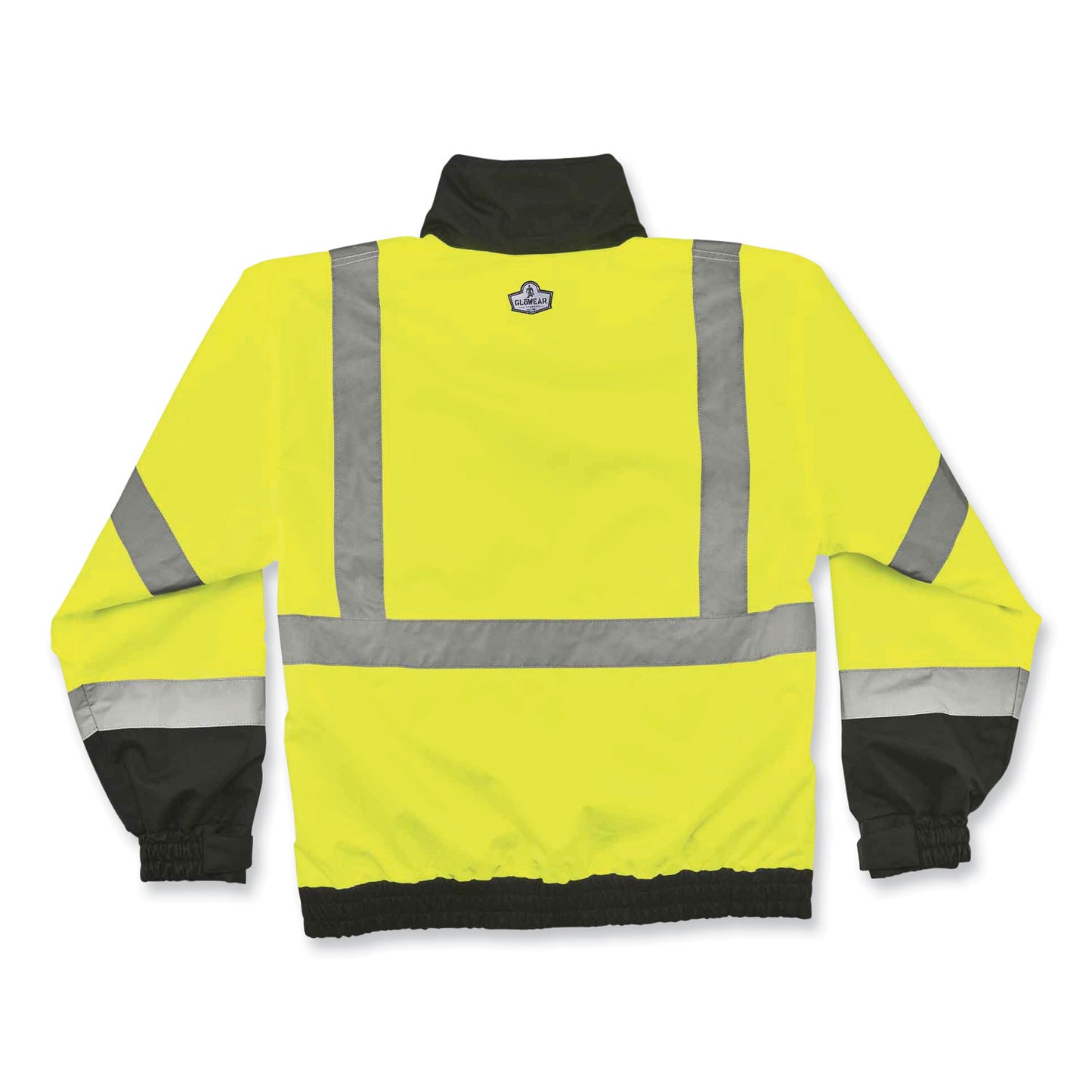 GloWear 8379 Class 3 Hi-Vis Fleece Lined Bomber Jacket, Lime, Large