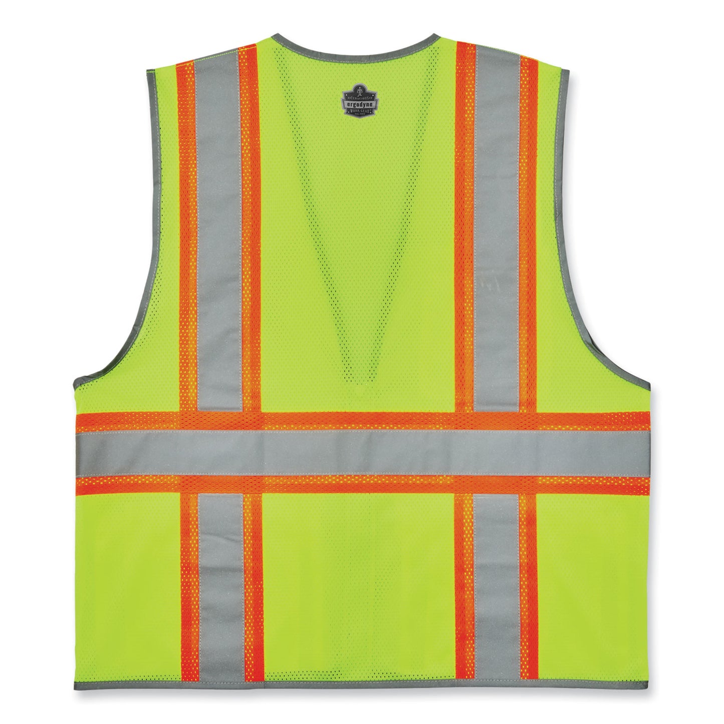GloWear 8246Z-S Single Size Class 2 Two-Tone Mesh Vest, Polyester, 5X-Large, Lime