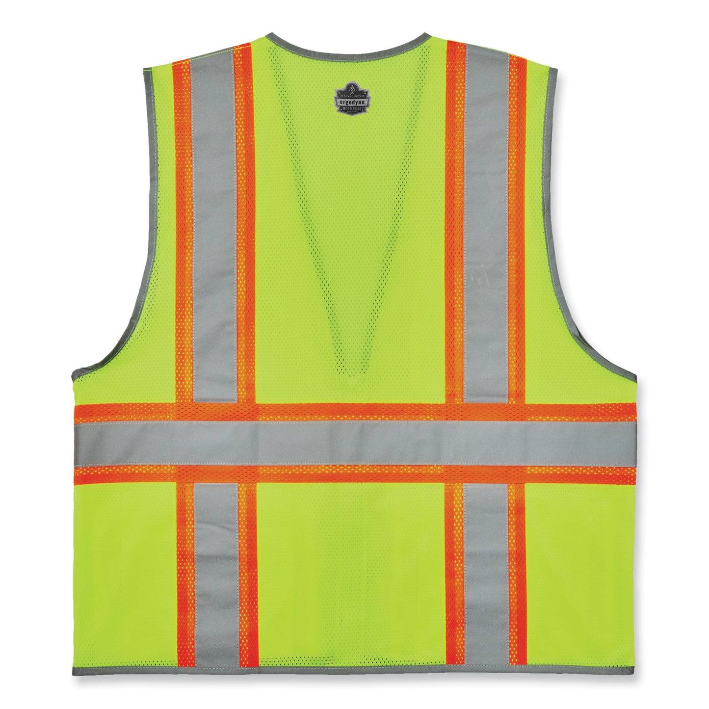 GloWear 8246Z-S Single Size Class 2 Two-Tone Mesh Vest, Polyester, 4X-Large, Lime