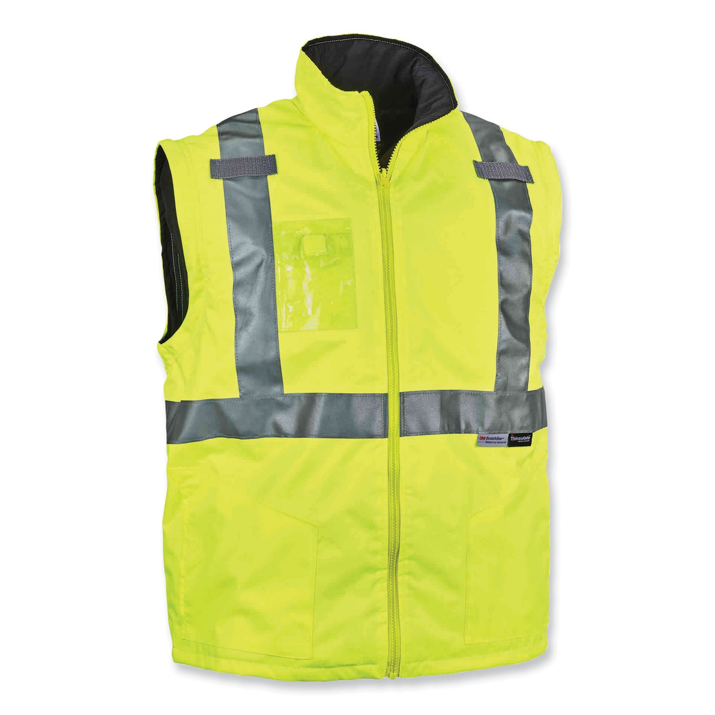 GloWear 8287 Class 2 Hi-Vis Jacket with Removable Sleeves, 4X-Large, Lime
