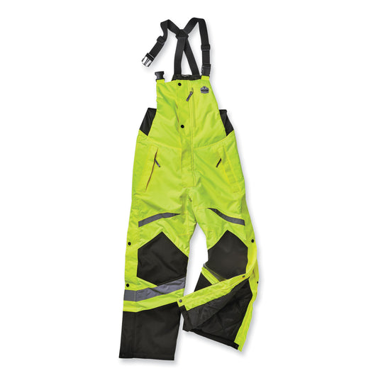 GloWear 8928 Class E Hi-Vis Insulated Bibs, Small, Lime