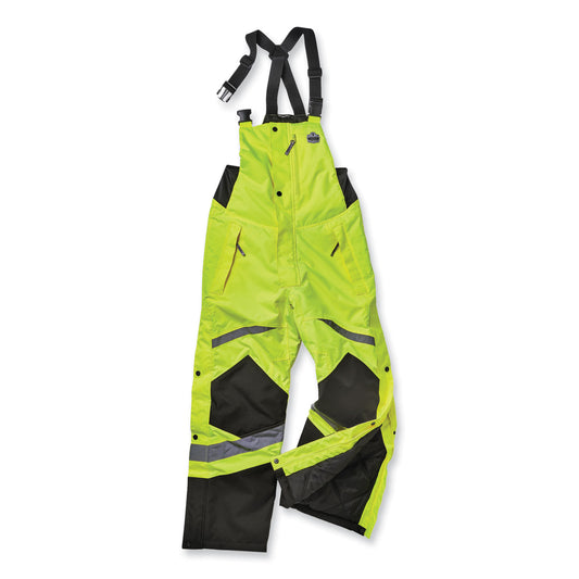 GloWear 8928 Class E Hi-Vis Insulated Bibs, 5X-Large, Lime
