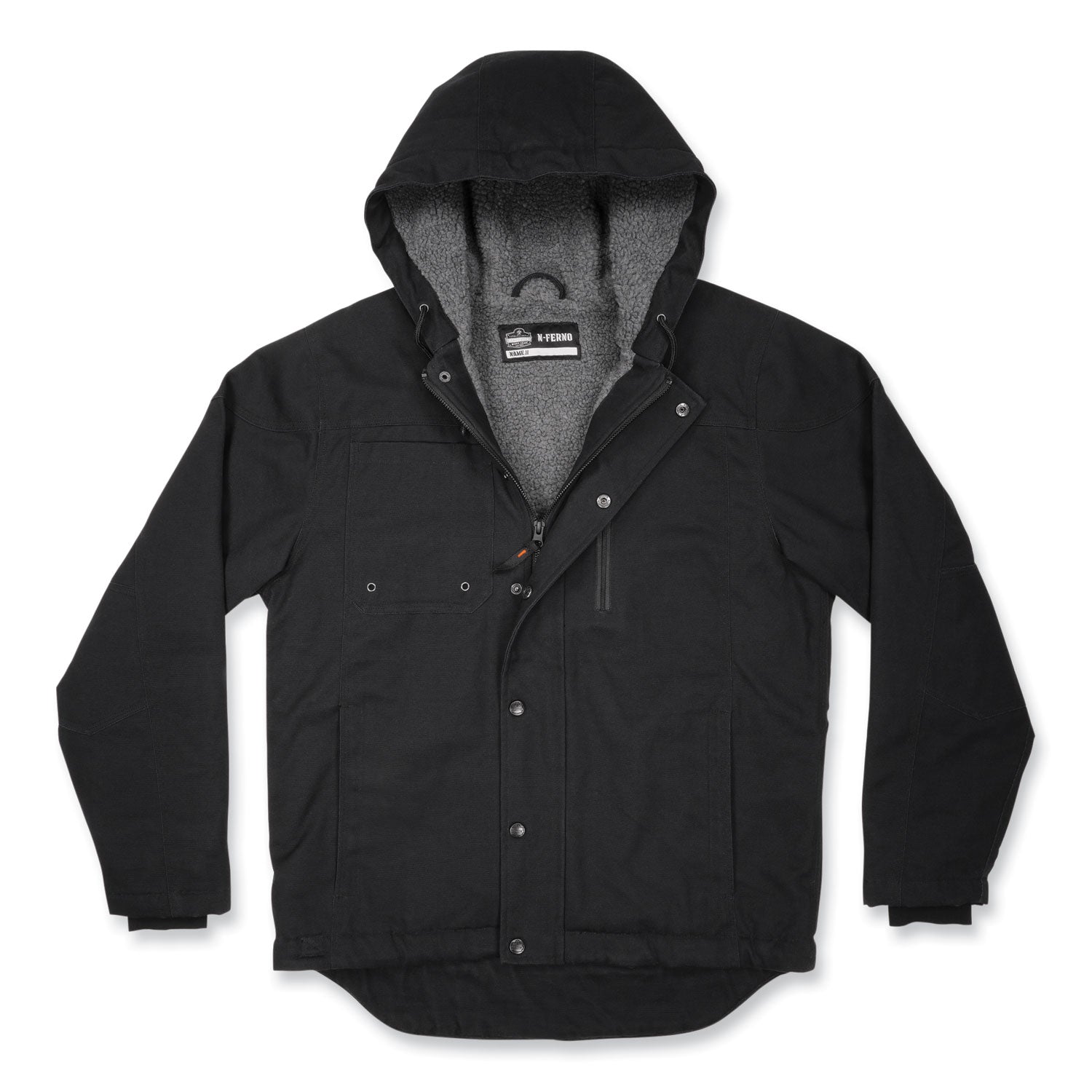 N-Ferno 6468 Duck Canvas Work Jacket, Small, Black