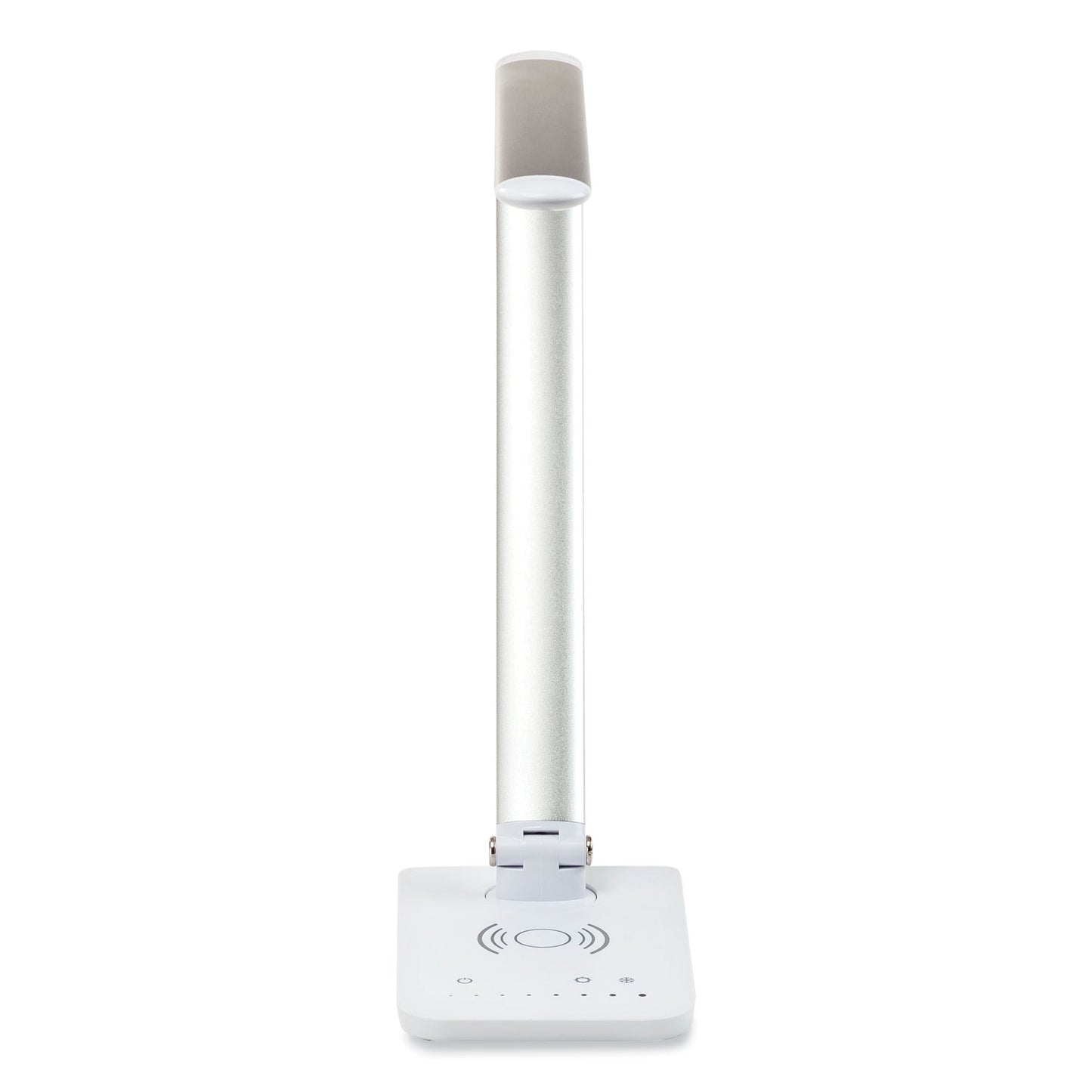 Vamp LED Wireless Charging Lamp, Multi-pivot Neck, 16.75" High, Silver