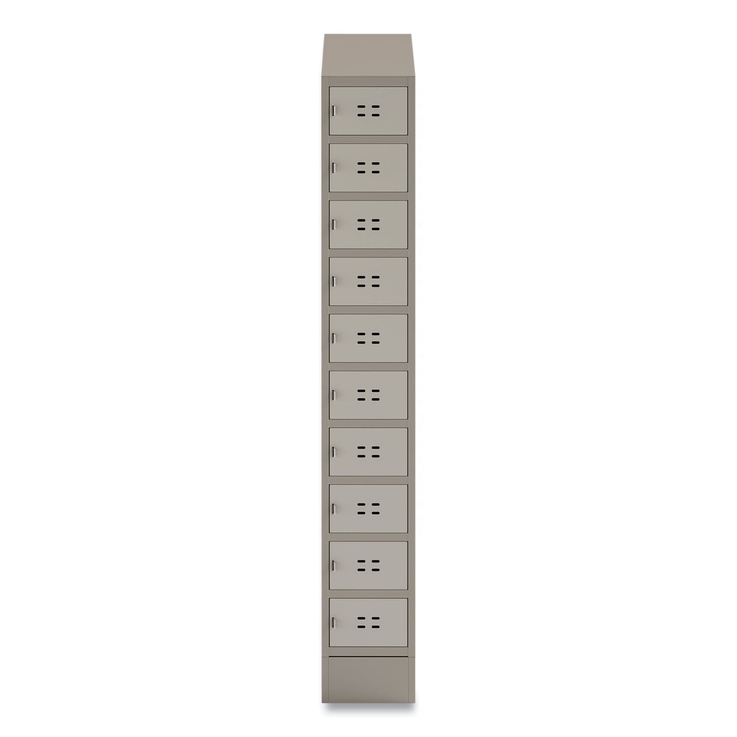 Single Sloped Metal Locker Hood Addition, 12w x 18d x 6h, Tan